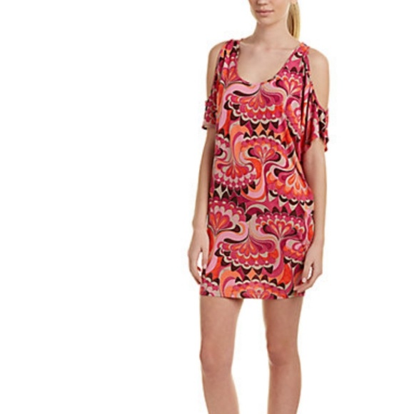 Trina Turk Cold Shoulder Shift Dress NWT - Picture 1 of 5